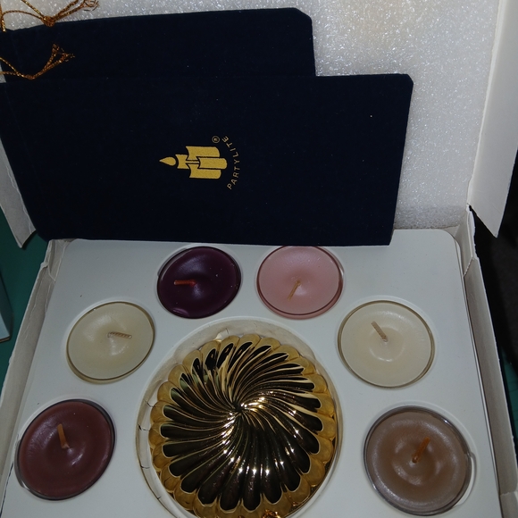 NEW PartyLite Candle Set with Holders 2 Dozen Tea Lite Candles Various Scents - Picture 2 of 9